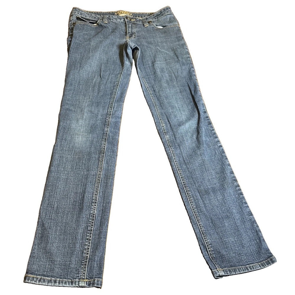 Vintage Y2K Arizona Jean Co Juniors Size 7 Bootcut Jeans Blue Made Hong Kong